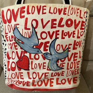 Brighton Love‎ Is All you Need  Wings of Love Artwork  By Tom Clancy Tote
